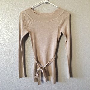 white house black market tan sweater